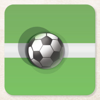 Posavasos Cuadrado De Papel Balón de fútbol