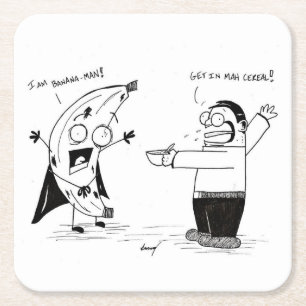 Posavasos Cuadrado De Papel Banana Man Coasters