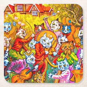 Posavasos Cuadrado De Papel Banda musical de Cat