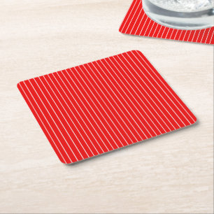 Posavasos Cuadrado De Papel Banda roja