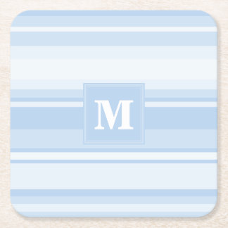 Posavasos Cuadrado De Papel Bandas azules monográficas