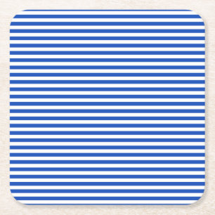 Posavasos Cuadrado De Papel Bandas azules náuticas