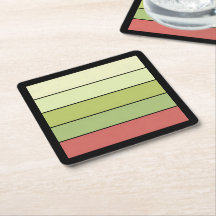 Bandas De Color Del Melón Verde Rojo Sobre Papel D