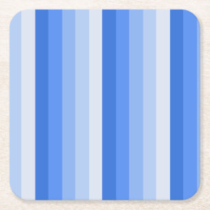 Posavasos Cuadrado De Papel Bandas de sombra azules