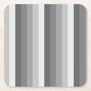 Posavasos Cuadrado De Papel Bandas de sombra gris