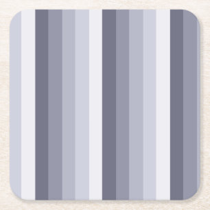 Posavasos Cuadrado De Papel Bandas de sombra gris azul