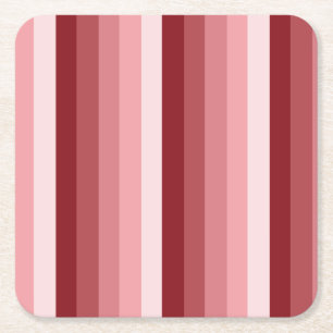 Posavasos Cuadrado De Papel Bandas de sombra rojas