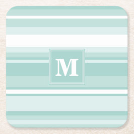 Posavasos Cuadrado De Papel Bandas verdes monográficas