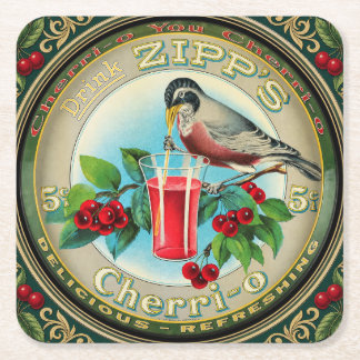 POSAVASOS CUADRADO DE PAPEL BANDEJA DE PROPINA VINTAGE ZIPP'S C1900