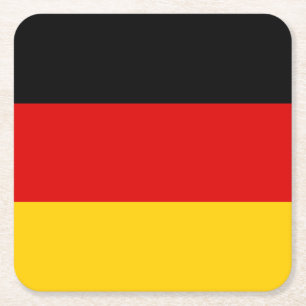 Posavasos Cuadrado De Papel Bandera de Alemania