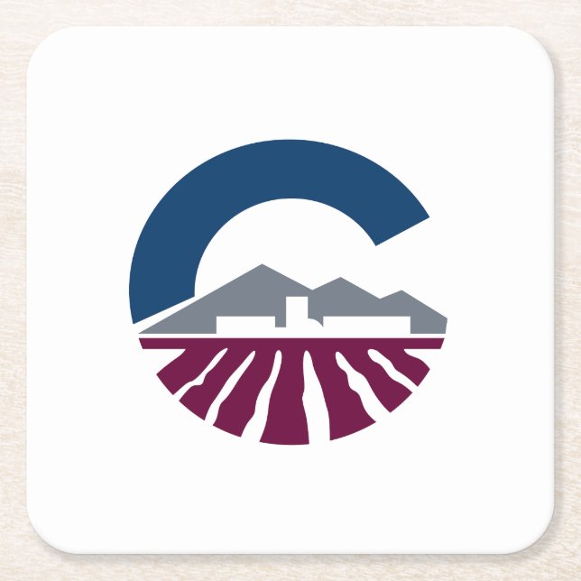 Posavasos Cuadrado De Papel Bandera de Chandler, Arizona (Anverso)