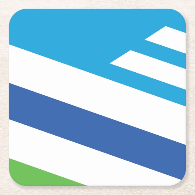 Posavasos Cuadrado De Papel Bandera de Dayton, Ohio (Anverso)