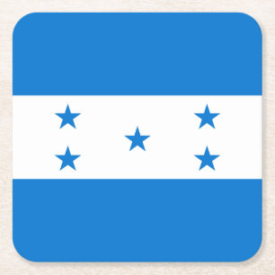 Posavasos Cuadrado De Papel Bandera de Honduras