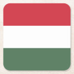 Posavasos Cuadrado De Papel Bandera de Hungría<br><div class="desc">Bandera patriótica de Hungría.</div>
