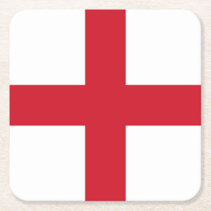 Posavasos Cuadrado De Papel Bandera de Inglaterra