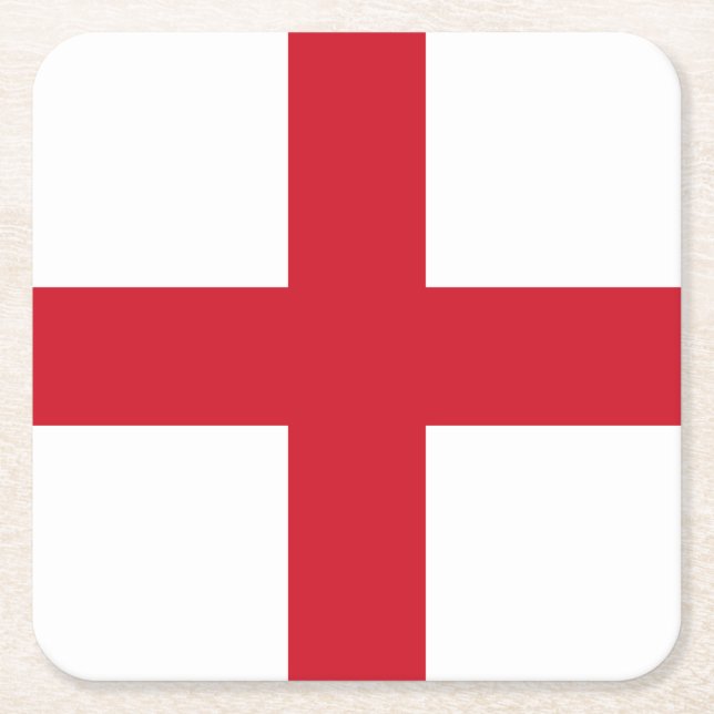 Posavasos Cuadrado De Papel Bandera de Inglaterra (Anverso)