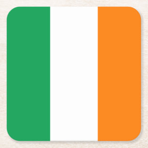 Posavasos Cuadrado De Papel Bandera de Irlanda