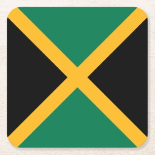 Posavasos Cuadrado De Papel Bandera de Jamaica