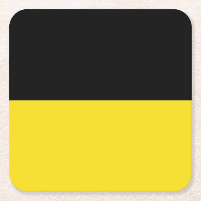 Posavasos Cuadrado De Papel Bandera de la montaña de papel cuadrada Baden-Würt (Anverso)