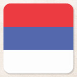 Posavasos Cuadrado De Papel Bandera de la República Srpska<br><div class="desc">Bandera patriótica de la República Srpska</div>