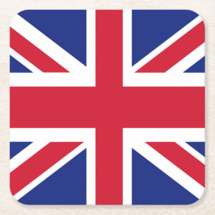 Posavasos Cuadrado De Papel Bandera de la Unión Británica