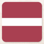 Posavasos Cuadrado De Papel Bandera de Letonia<br><div class="desc">Bandera patriótica de Letonia.</div>
