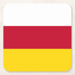 Posavasos Cuadrado De Papel Bandera de Osetia del Norte<br><div class="desc">Bandera patriótica de Osetia del Norte Alania.</div>