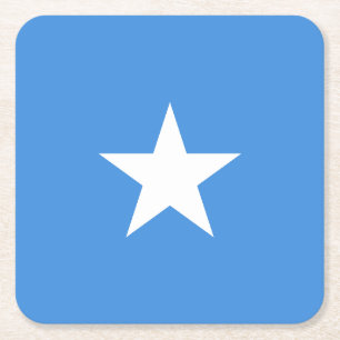 Posavasos Cuadrado De Papel Bandera de Somalia