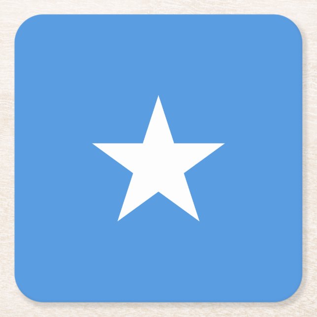 Posavasos Cuadrado De Papel Bandera de Somalia (Anverso)