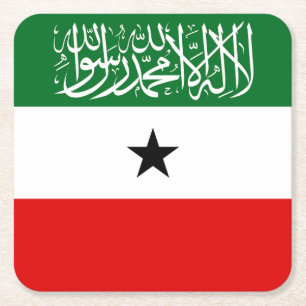 Posavasos Cuadrado De Papel Bandera de Somalilandia