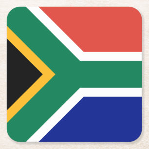 Posavasos Cuadrado De Papel Bandera de Sudáfrica