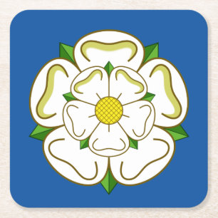 Posavasos Cuadrado De Papel Bandera de Yorkshire
