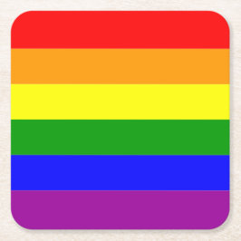 Posavasos Cuadrado De Papel Bandera del orgullo