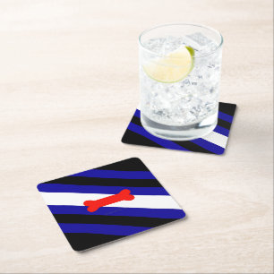 Posavasos Cuadrado De Papel Bandera del orgullo del juego de cachorros de Slip