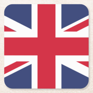 Posavasos Cuadrado De Papel Bandera del Reino Unido