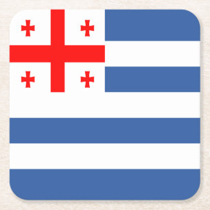 Posavasos Cuadrado De Papel Bandera patriótica de Adjara