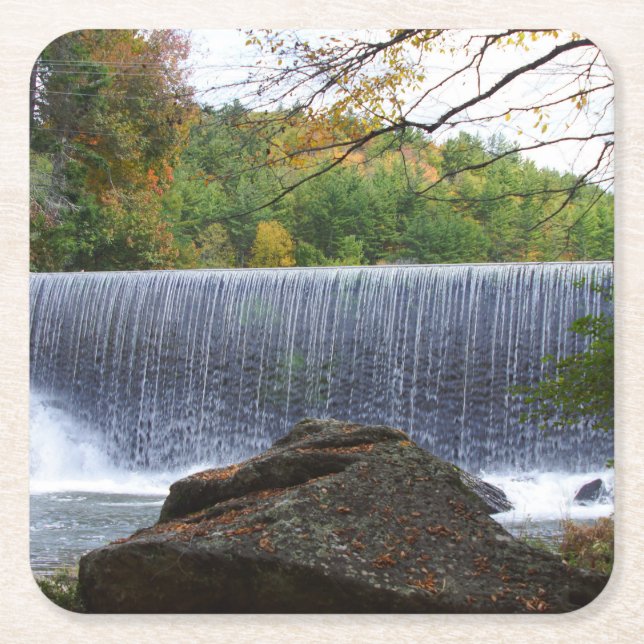 Posavasos Cuadrado De Papel Banner Elk, cascada NC (Anverso)