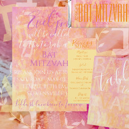 Posavasos Cuadrado De Papel Bar o Bat Mitzvah simplemente sutil