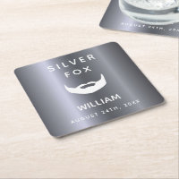 Barba de cumpleaños Silver fox hombres de moda gri