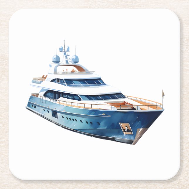 Posavasos Cuadrado De Papel Barco (Anverso)