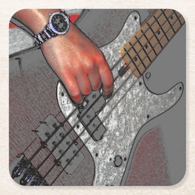 Posavasos Cuadrado De Papel Bass 4 coastercnm (Anverso)