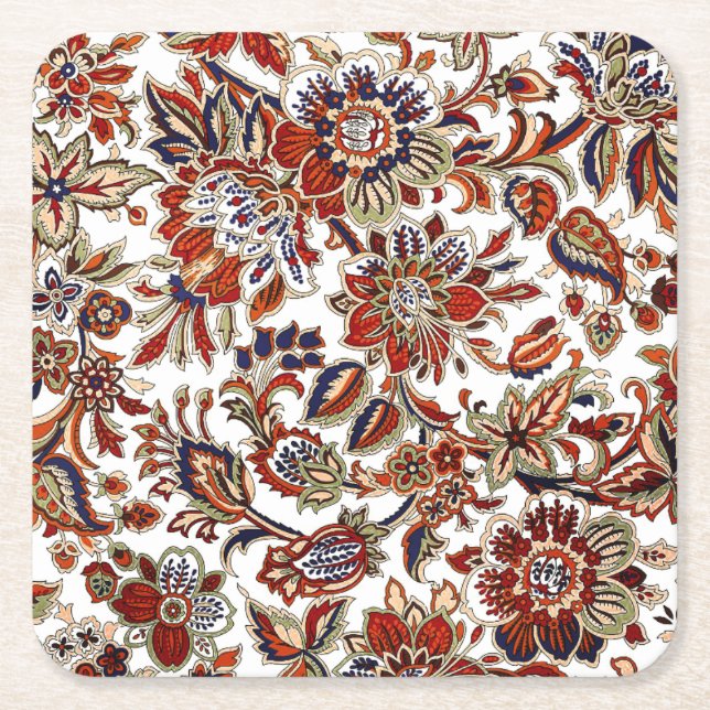 Posavasos Cuadrado De Papel Batik Paper Coaster (Anverso)