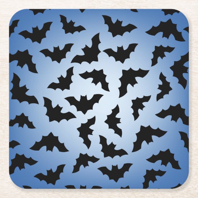 Posavasos Cuadrado De Papel Bats (Anverso)