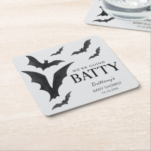 Posavasos Cuadrado De Papel Batty For Baby Halloween Bats Baby Shower