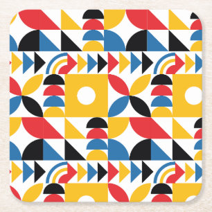 Posavasos Cuadrado De Papel Bauhaus inspiró el siglo contemporáneo