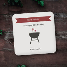 BBQ Fiesta Birthday Coaster