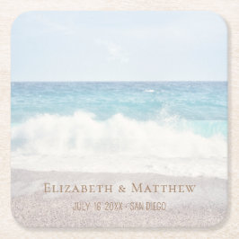 Posavasos Cuadrado De Papel Beach Wedding | Seaside Wedding