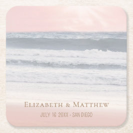 Posavasos Cuadrado De Papel Beach Wedding | Seaside Wedding