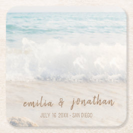 Posavasos Cuadrado De Papel Beach Wedding | Seaside Wedding