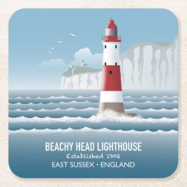 Posavasos Cuadrado De Papel Beachy Head Lighthouse